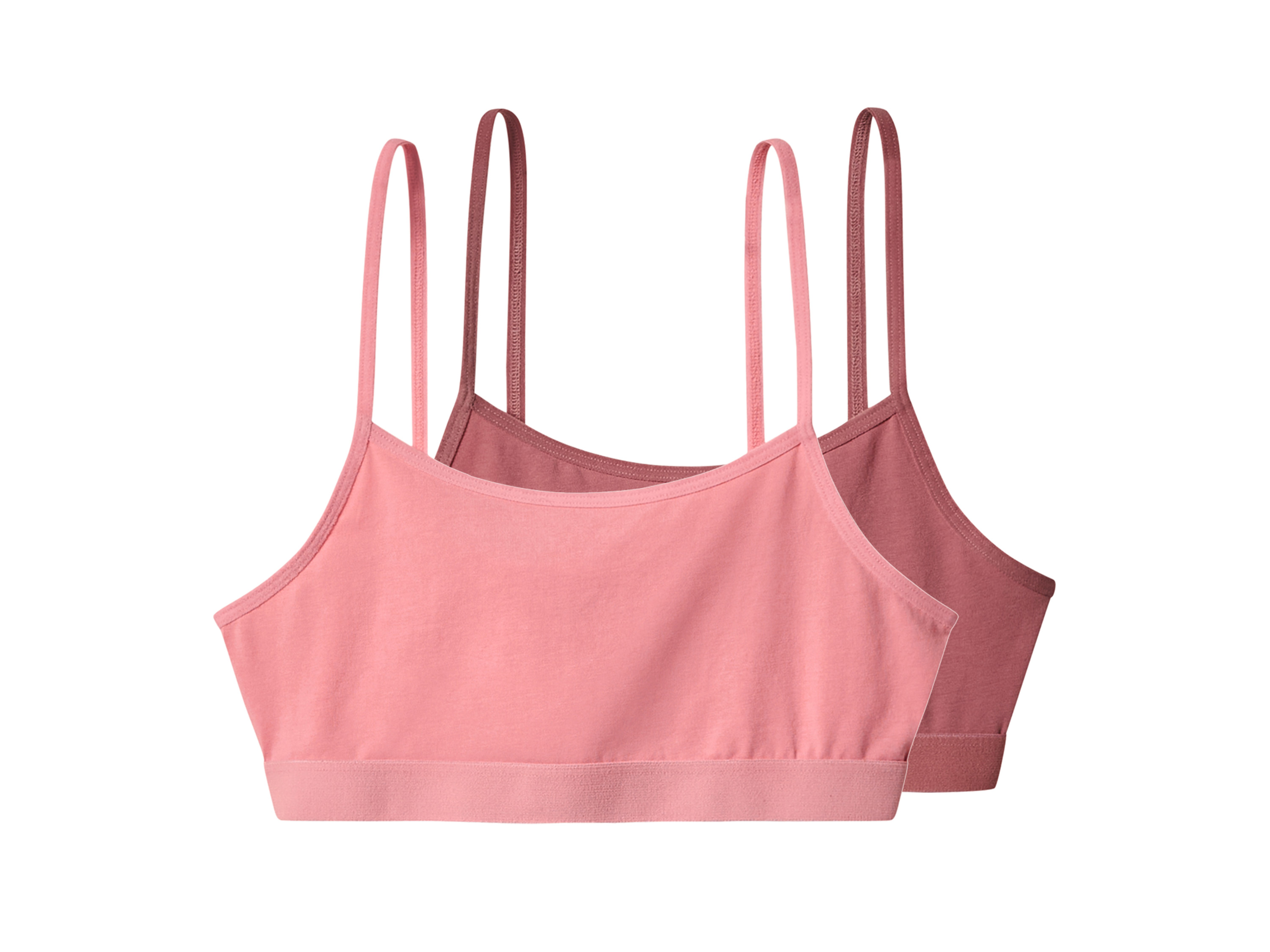 esmara® Biustonosze dziewczęce z biobawełną, 2 sztuki 