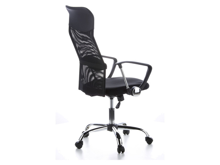 Pełny ekran: hjh OFFICE Krzesło biurowe obrotowe z podłokietnikami ARIA HIGH, czarne - zdjęcie 6