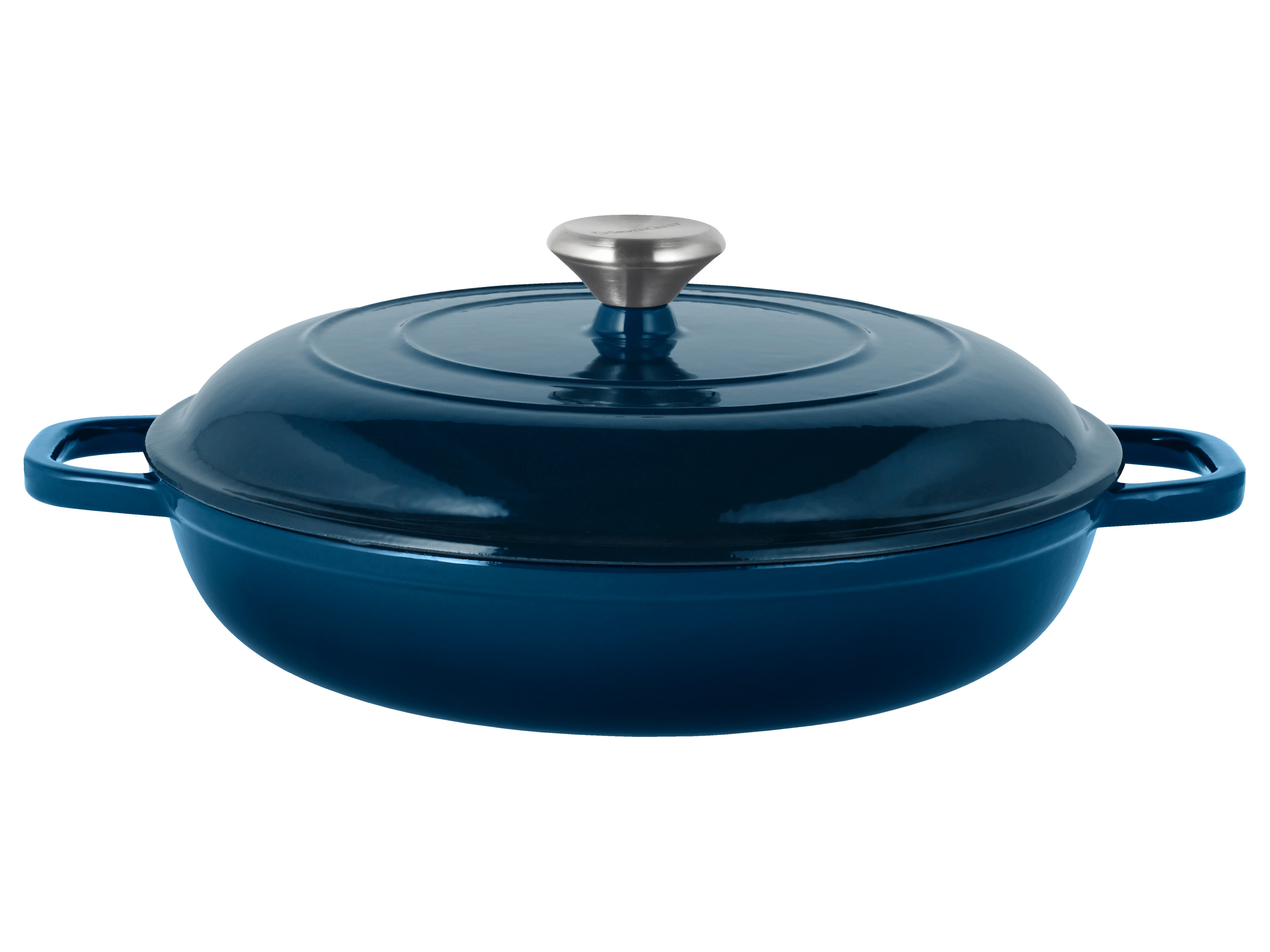 SILVERCREST® Brytfanna żeliwna do serwowania, Ø 30 cm (Ciemnoniebieski)