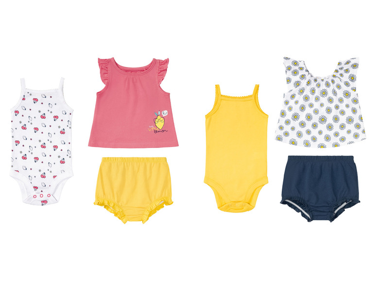 Pełny ekran: lupilu® Komplet niemowlęcy na lato (body, koszulka, spodenki), 3 elementy - zdjęcie 1
