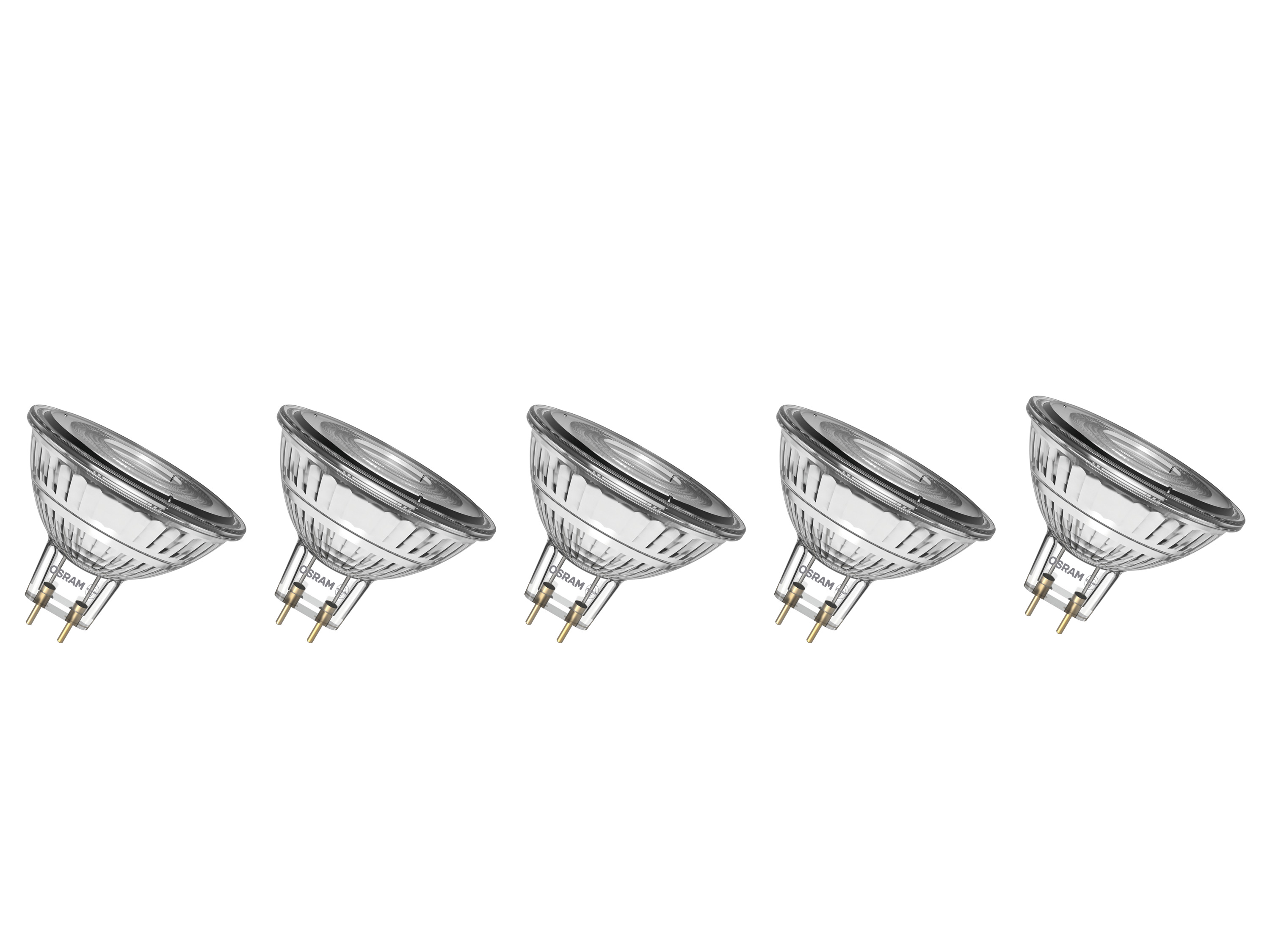 OSRAM Żarówka LED »Base Spot«, 5 sztuk. (MR16, GU5.3, bez przyciemniania, 2700 K, Przejrzysty)