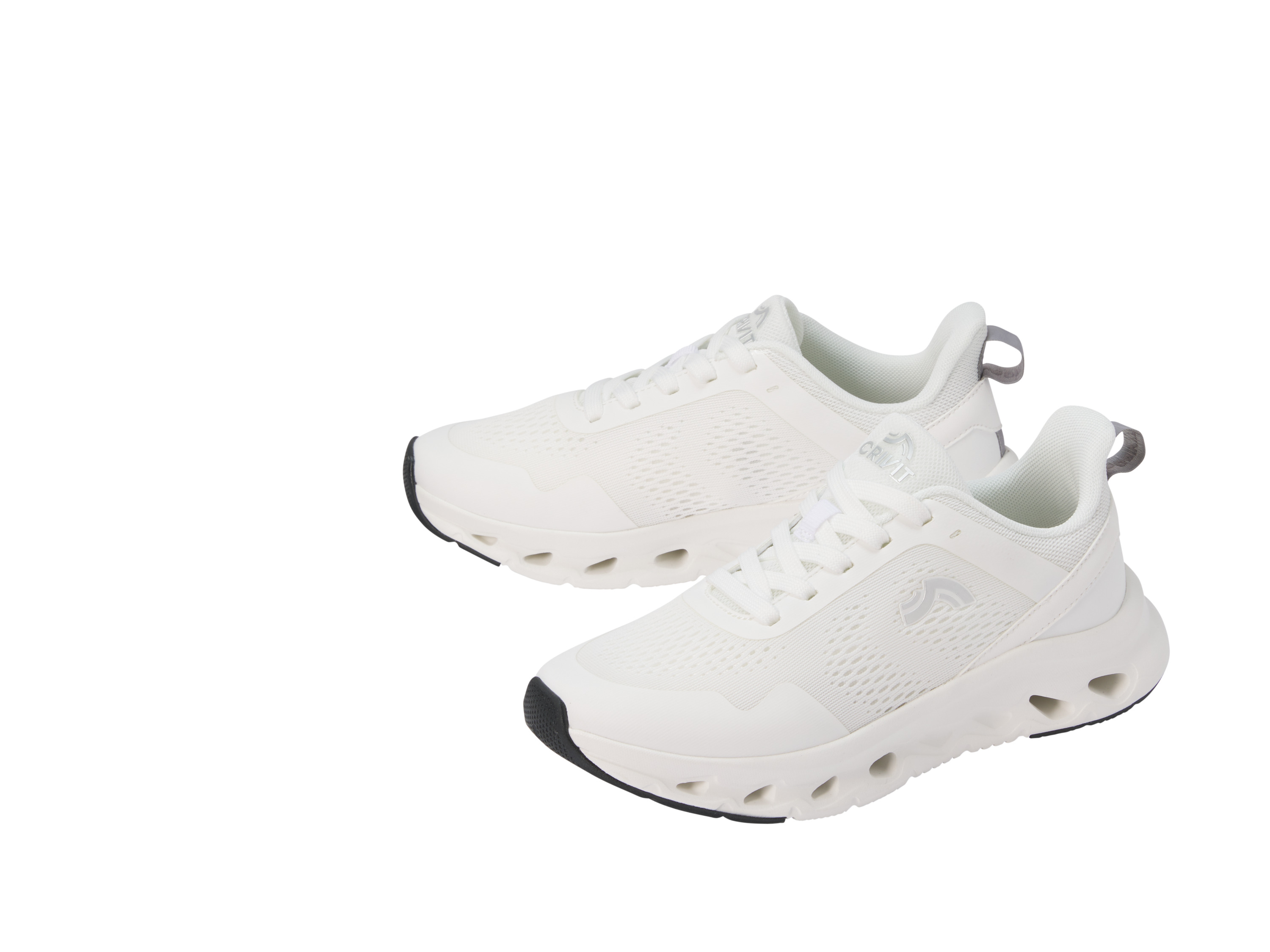 CRIVIT Buty sportowe damskie (Biały/ srebrny, 37)