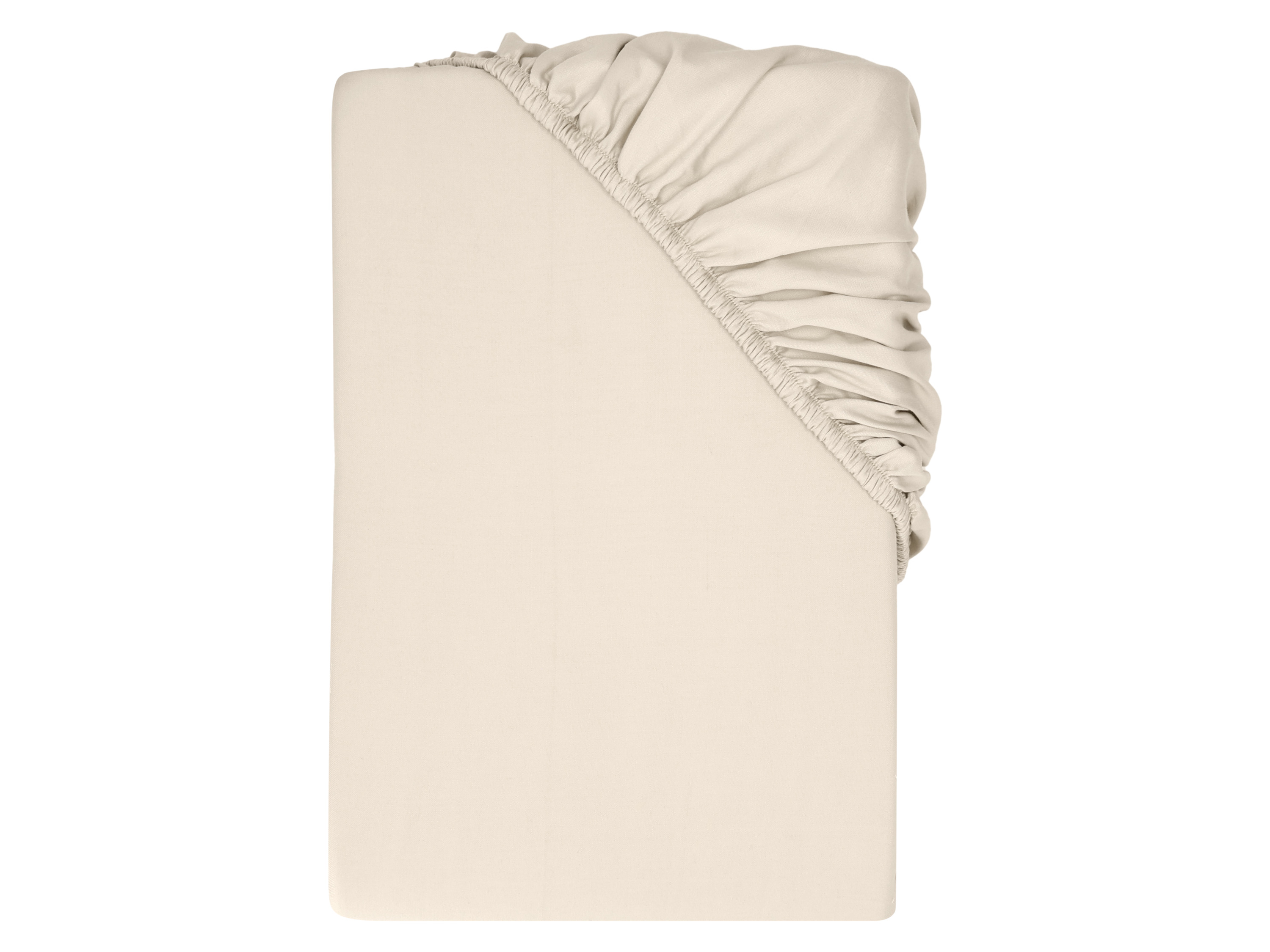 LIVARNO® Prześcieradło satynowe z gumką, 90-100 x 200 cm (Beżowy)