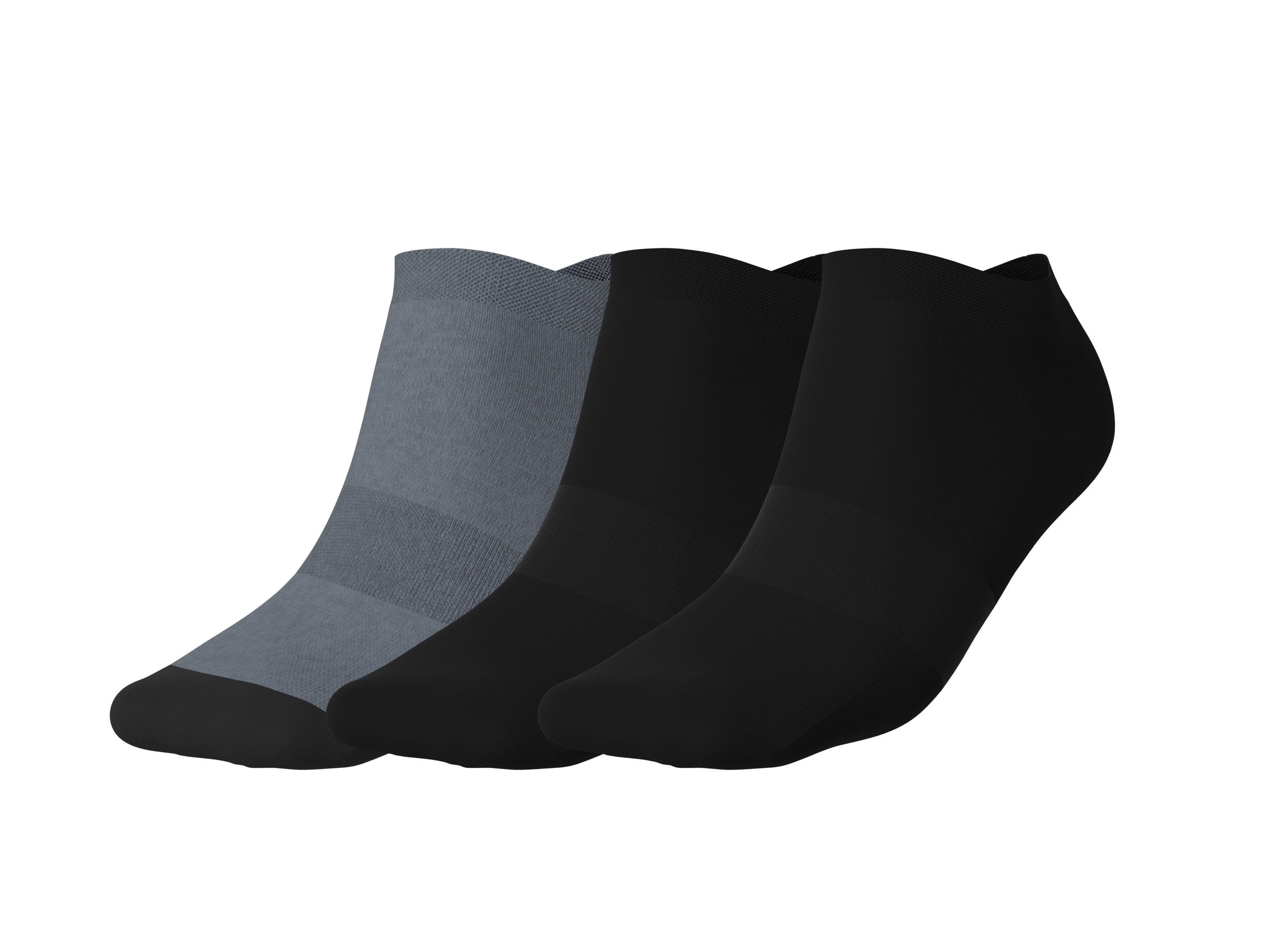 CRIVIT Skarpetki stopki sportowe męskie z biobawełną, 3 pary (Czarny/ szary, 39-42)