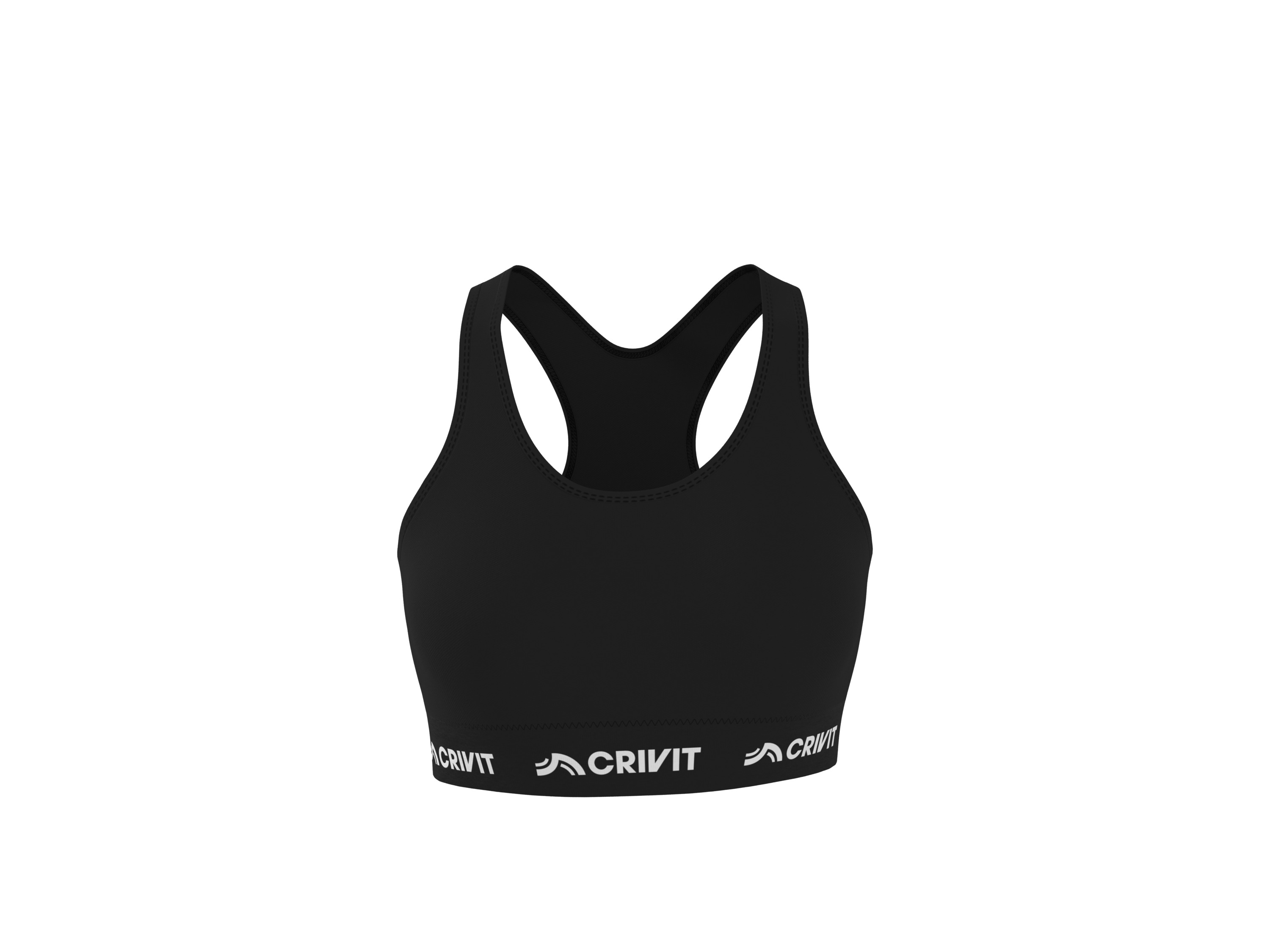 CRIVIT Biustonosz sportowy damski (Czarny, M(40/42))