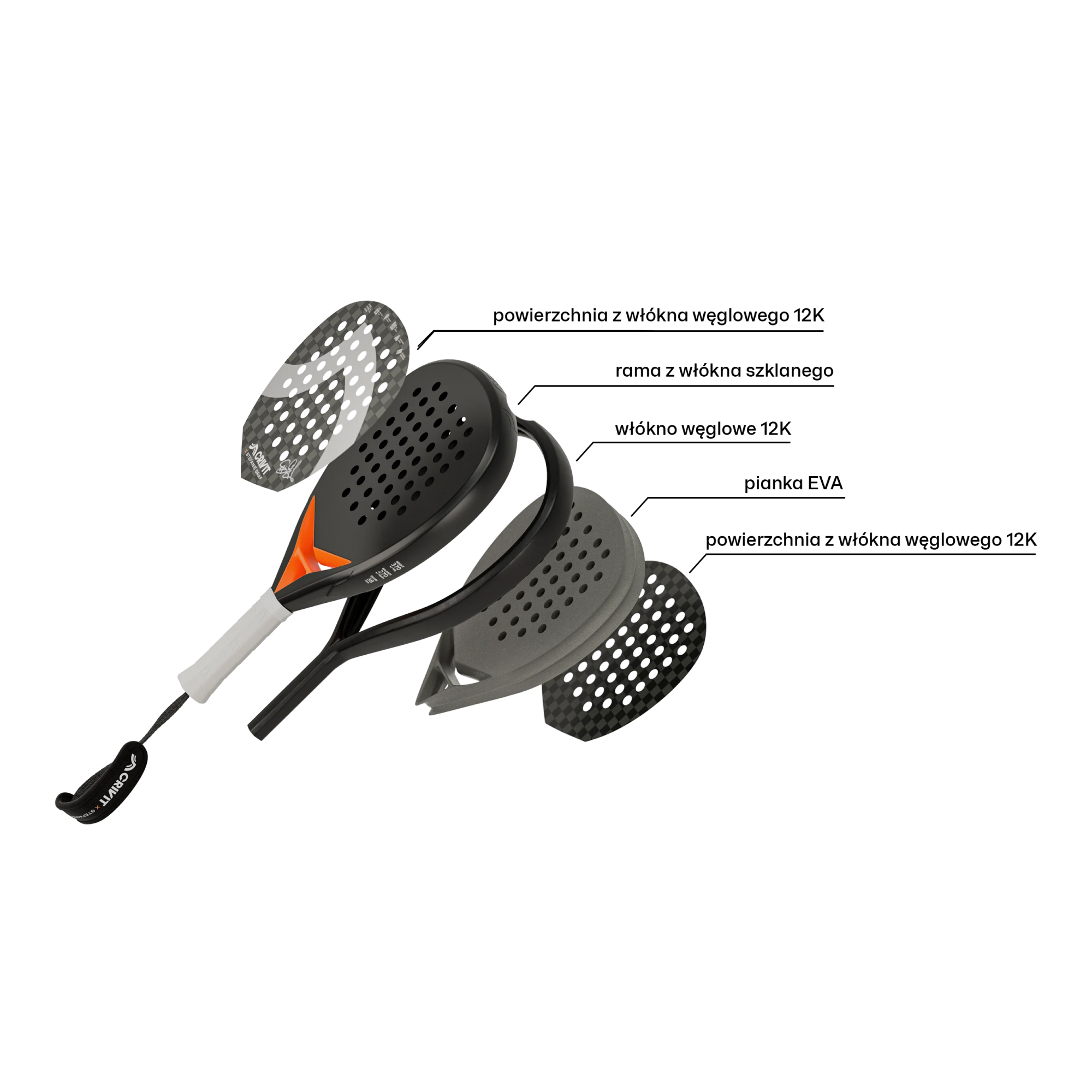 CRIVIT Rakieta do padla 12K Carbon PRO - 5