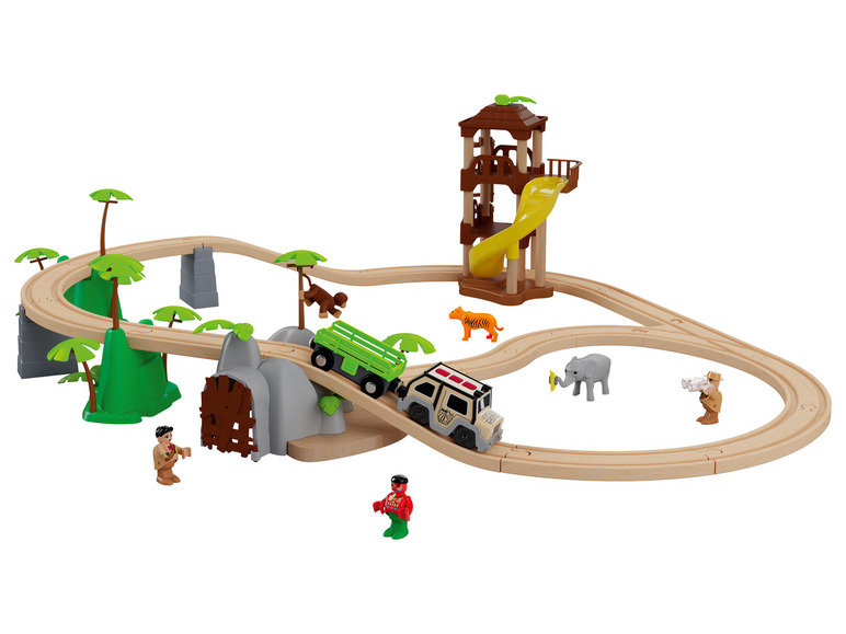 Pełny ekran: Playtive Drewniana kolejka Dżungla lub Stacja kolejowa - zdjęcie 2