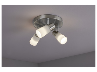 LIVARNO home Lampa sufitowa LED z 3 żarówkami, matowa