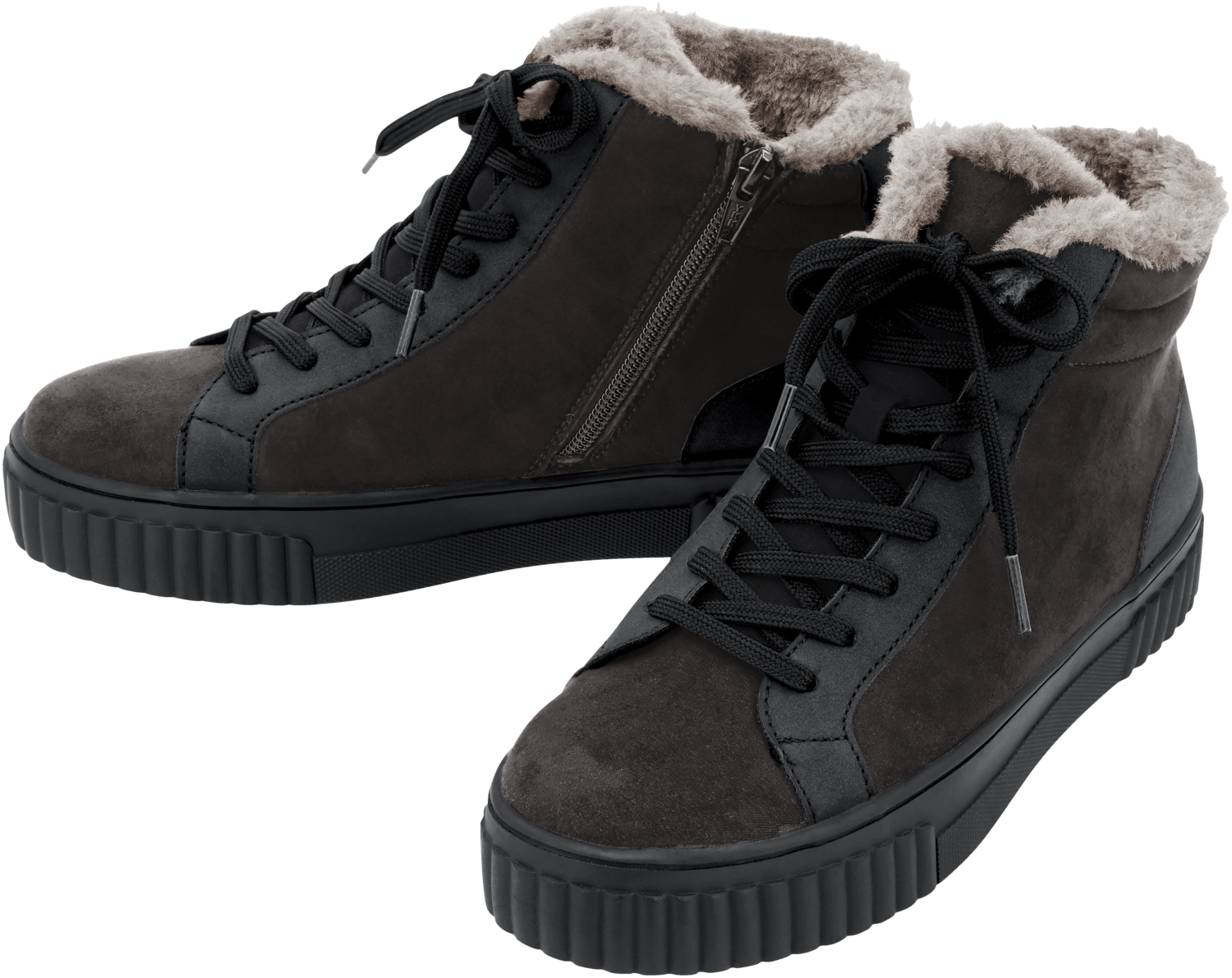 ESMARA® Sneakersy damskie z wysoką cholewką (Czarny, 40)