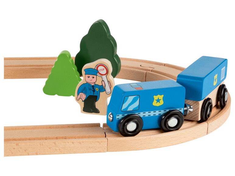 Pełny ekran: Playtive Zestaw drewnianych torów kolejowych, 18 elementów - zdjęcie 20