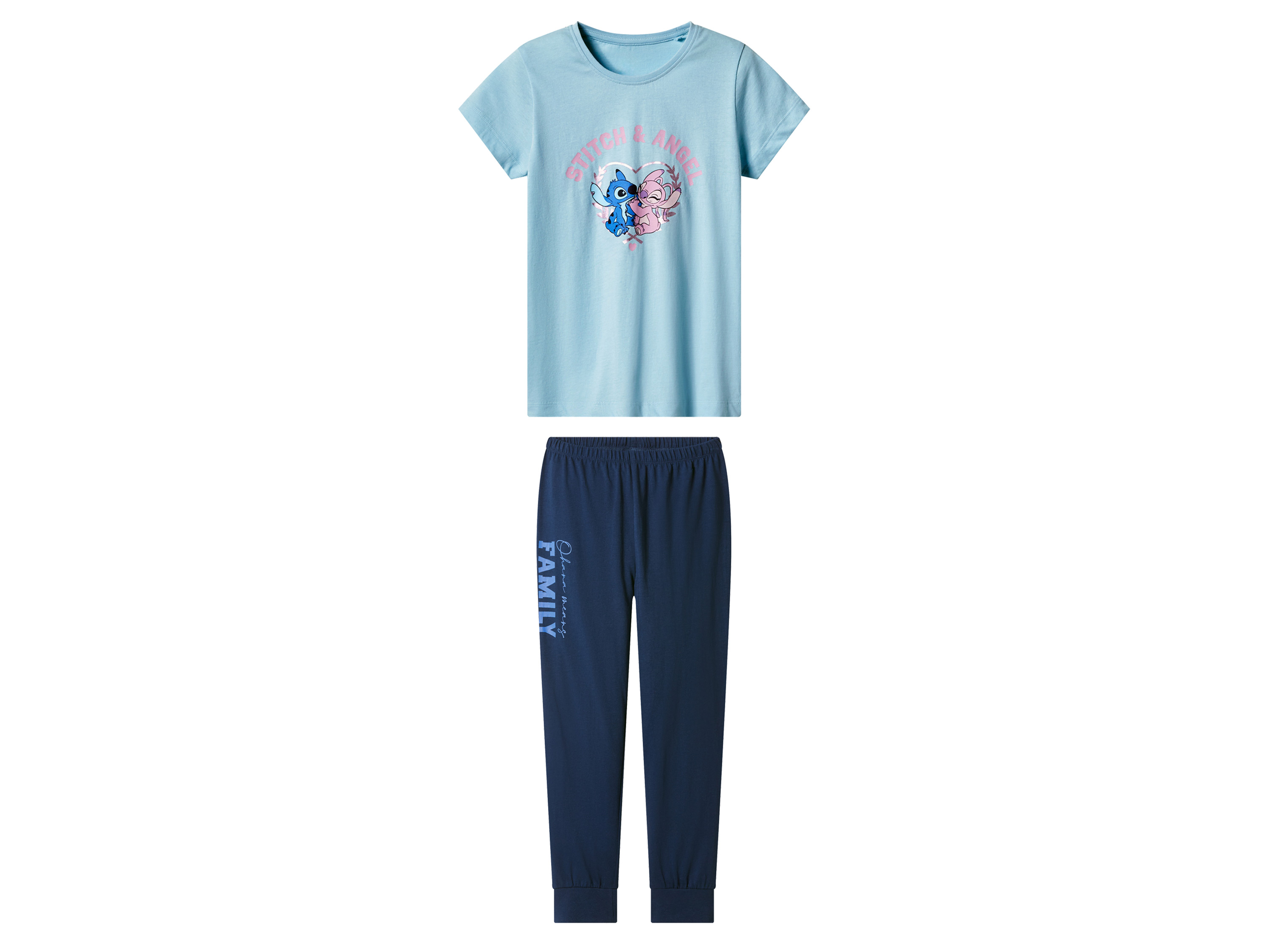 LUPILU® Piżama bawełniana dziecięca (Stitch & Angel, 98/104)