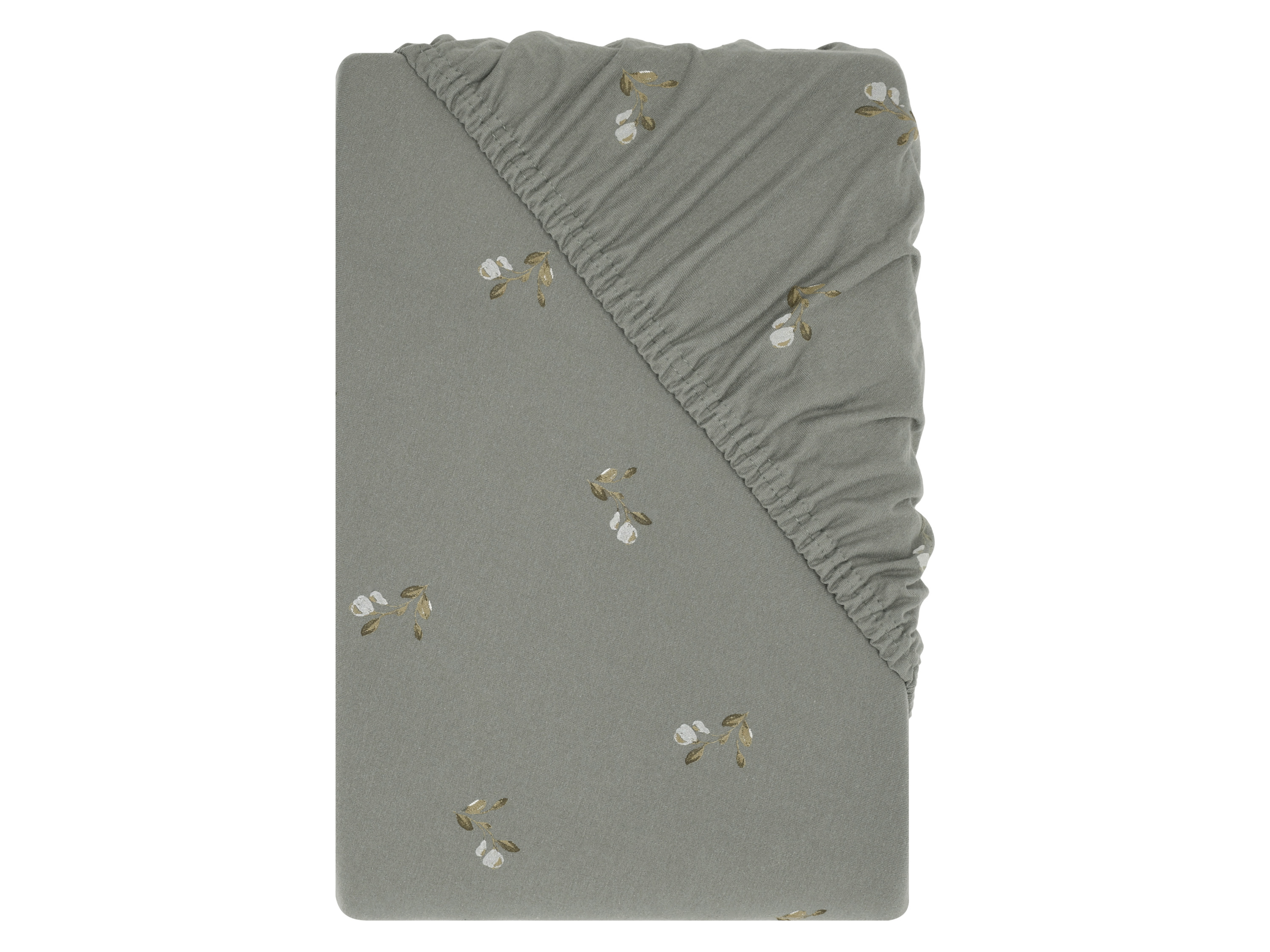LIVARNO® Prześcieradło z gumką z dżerseju, 180-200 x 200 cm (Kwiaty)
