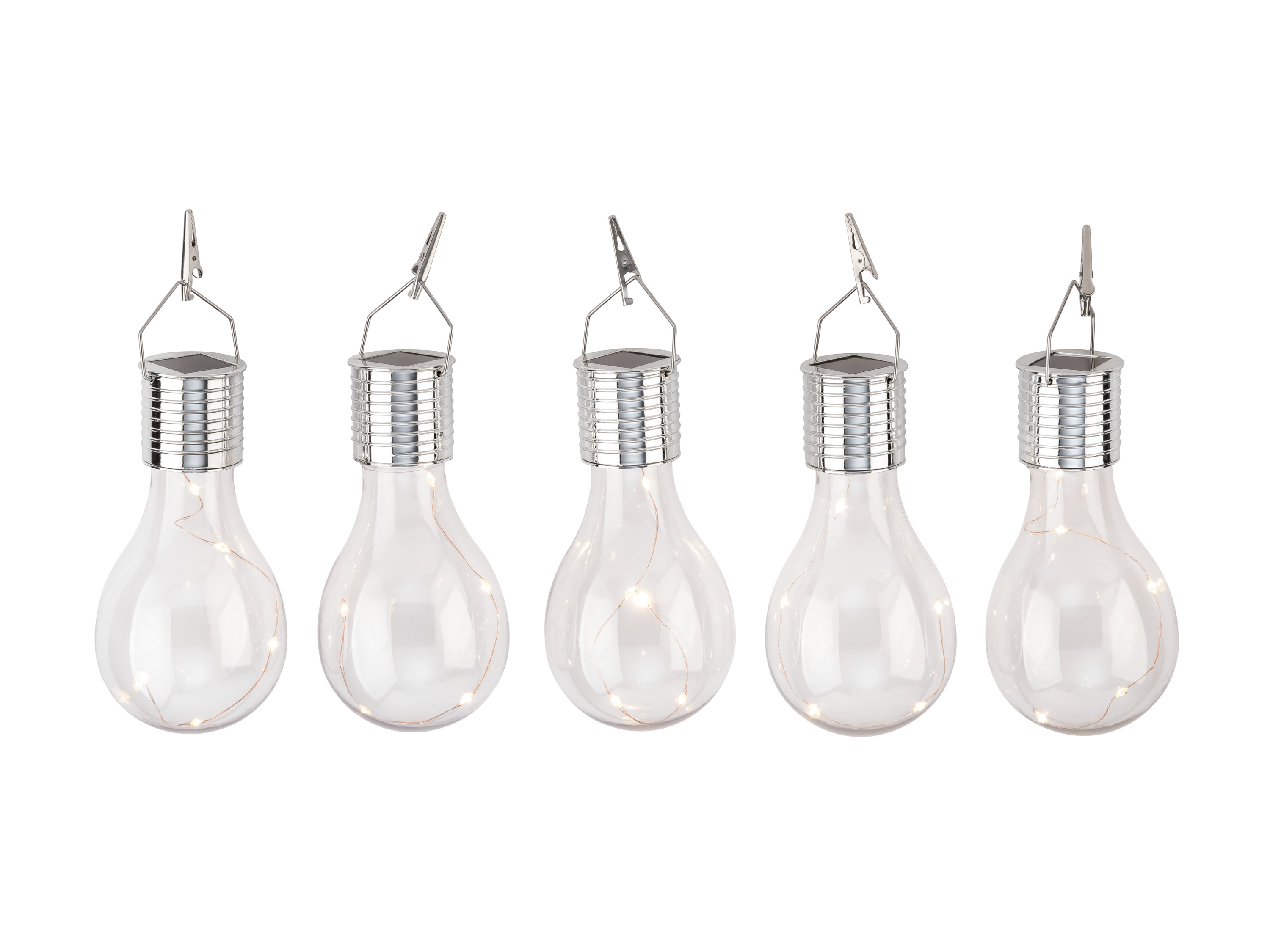 LIVARNO® Żarówki solarne LED, 5 sztuk (Przezroczysty)