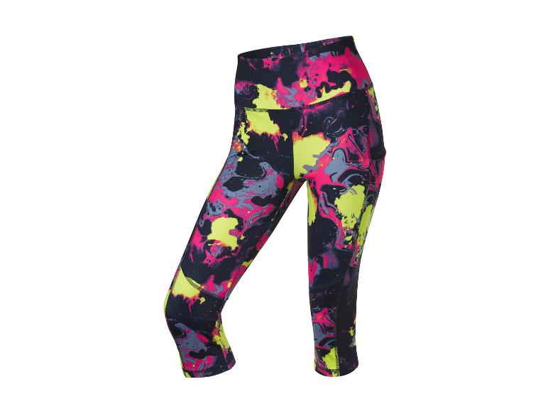 Legginsy sportowe z kolorowym nadrukiem.