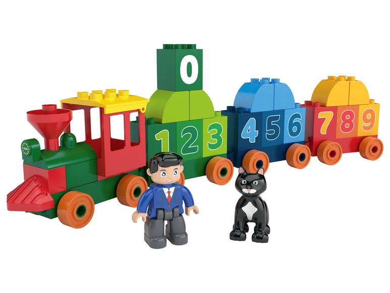 Pełny ekran: Playtive Clippys Zestaw 4 pojazdów / Ciężarówka z owocami i warzywami / Pociąg numeryczny - zdjęcie 8