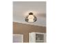 Lampa sufitowa z kloszem z dymionego szkła.