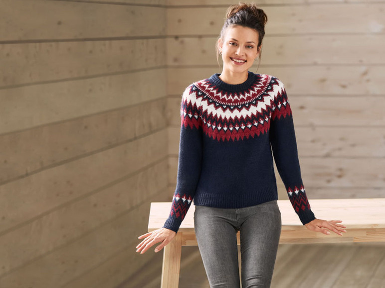 Pełny ekran: esmara® Sweter damski w stylu norweskim - zdjęcie 3