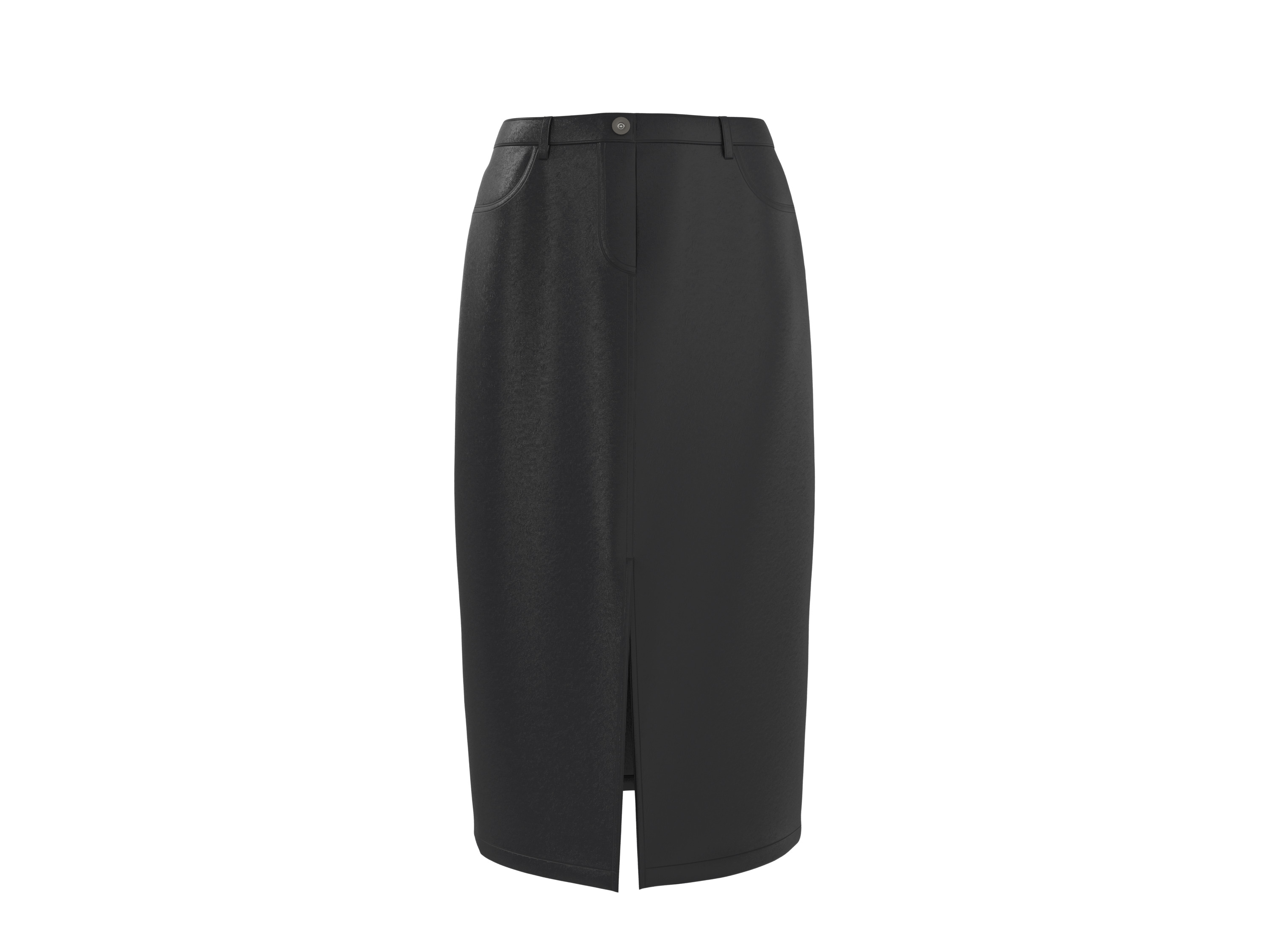 ESMARA® Spódnica damska midi z imitacji skóry (Spódnica ołówkowa, 40)