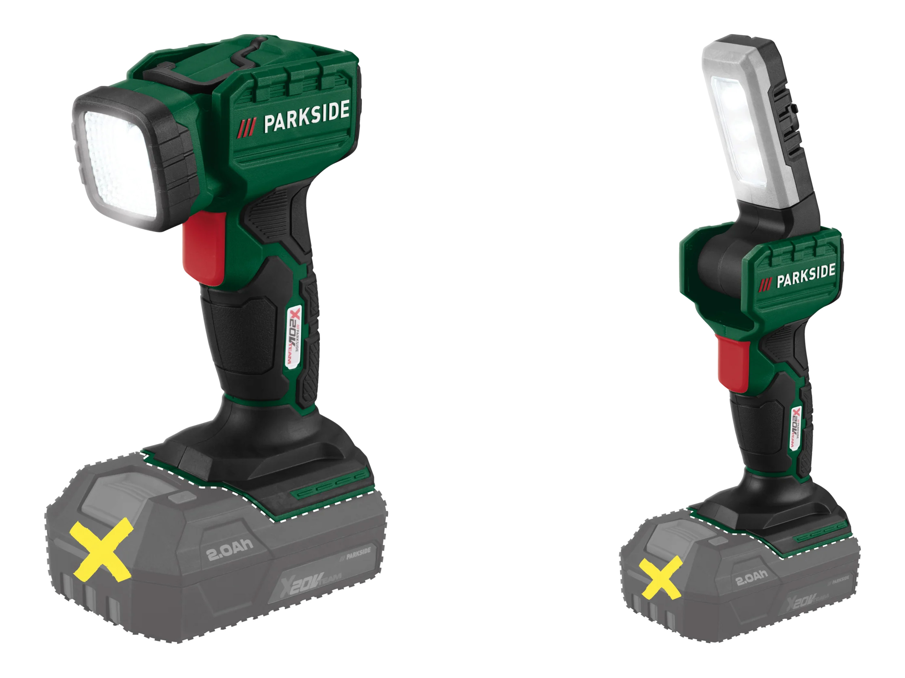 PARKSIDE® Akumulatorowa lampa ręczna (lub warsztatowa) 20 V