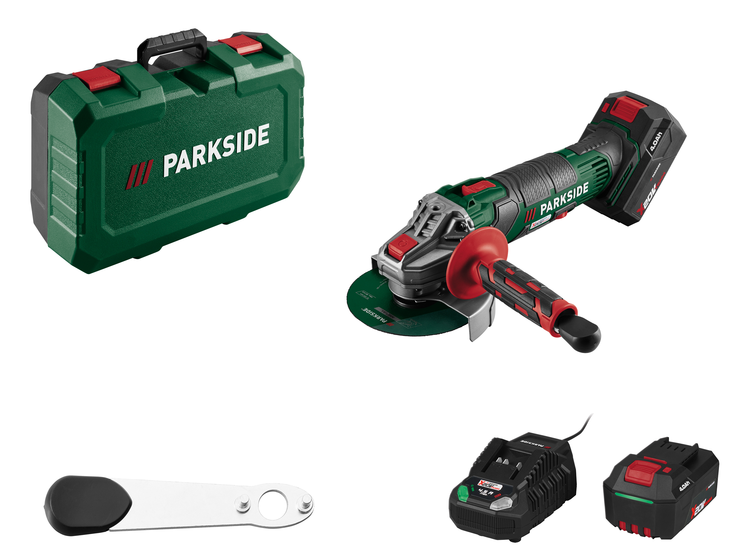 PARKSIDE® Akumulatorowa szlifierka kątowa 20 V (z akumulatorem i ładowarką)
