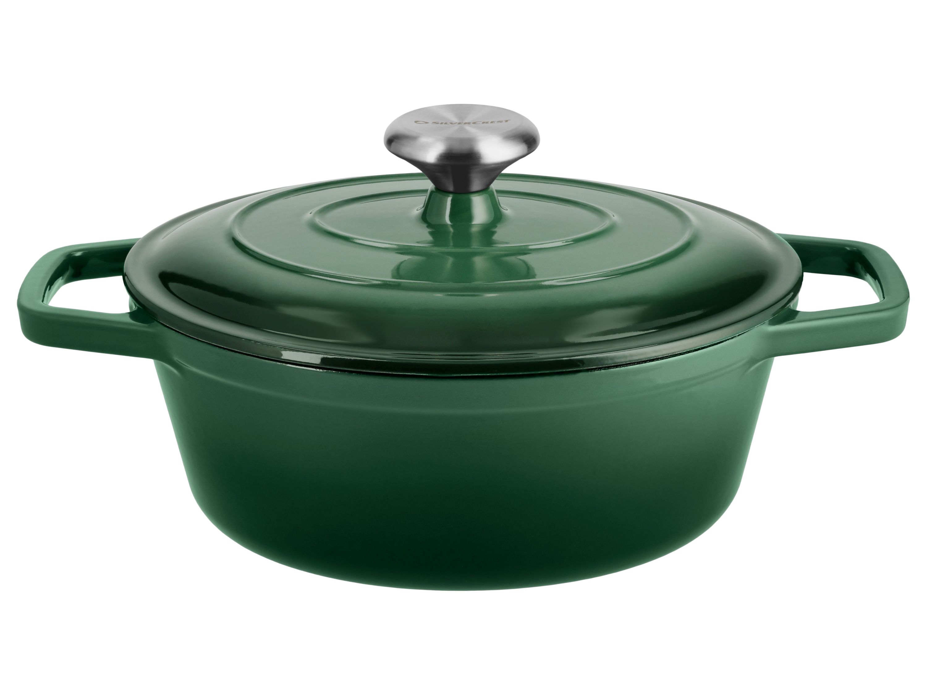 SILVERCREST® Brytfanna żeliwna, Ø 24 cm (Zielona)