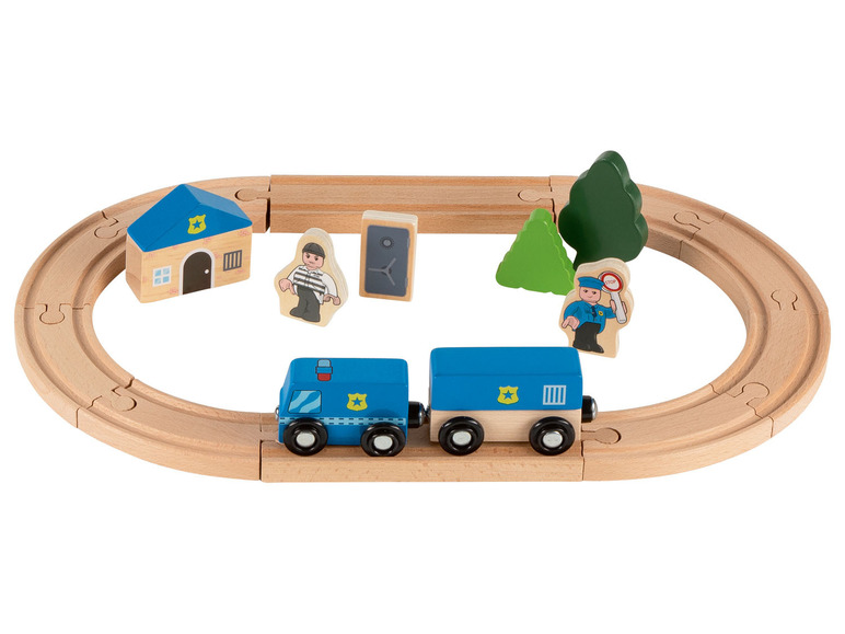 Pełny ekran: Playtive Zestaw drewnianych torów kolejowych, 18 elementów - zdjęcie 17