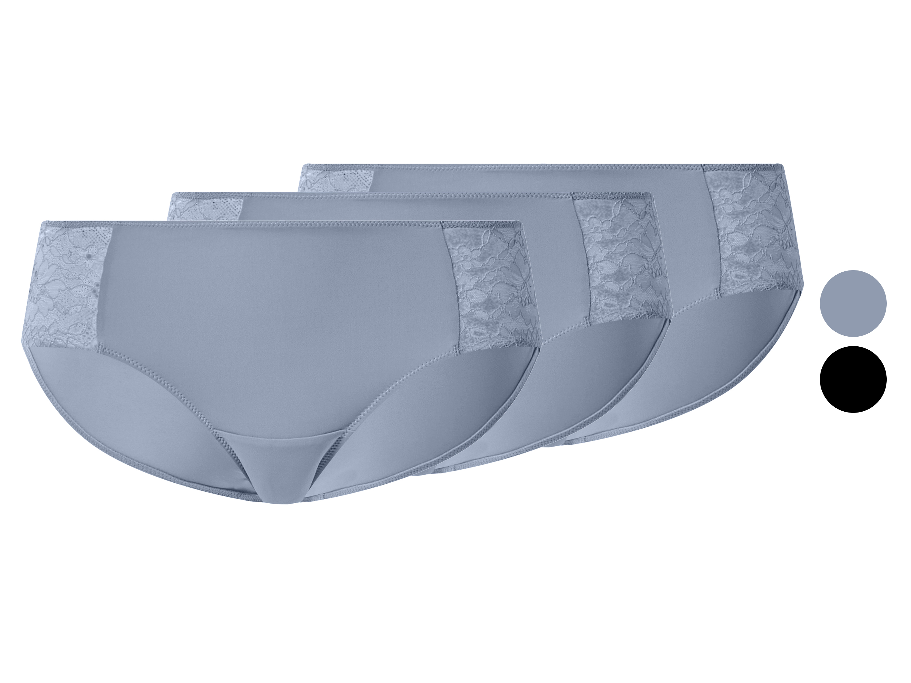esmara® Majtki hipstery damskie z koronką, 3 pary