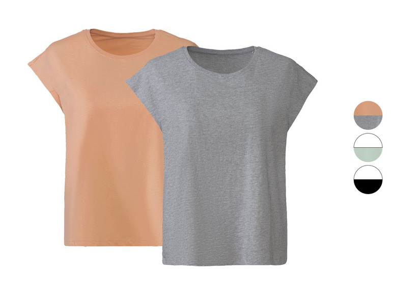Pełny ekran: esmara® T-shirty oversize damskie z bawełną, 2 sztuki - zdjęcie 1
