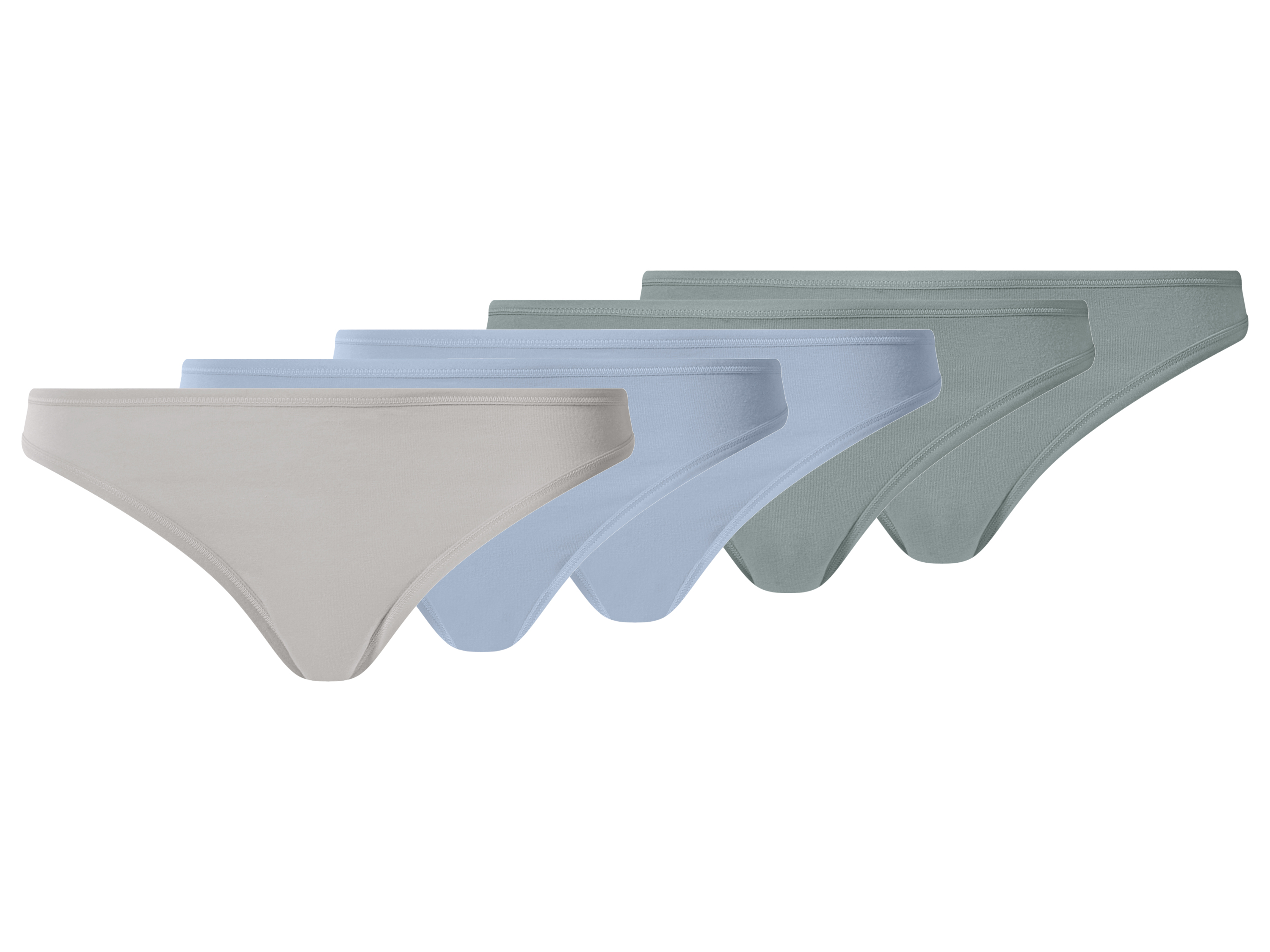 esmara® Stringi damskie z bawełną, 5 par