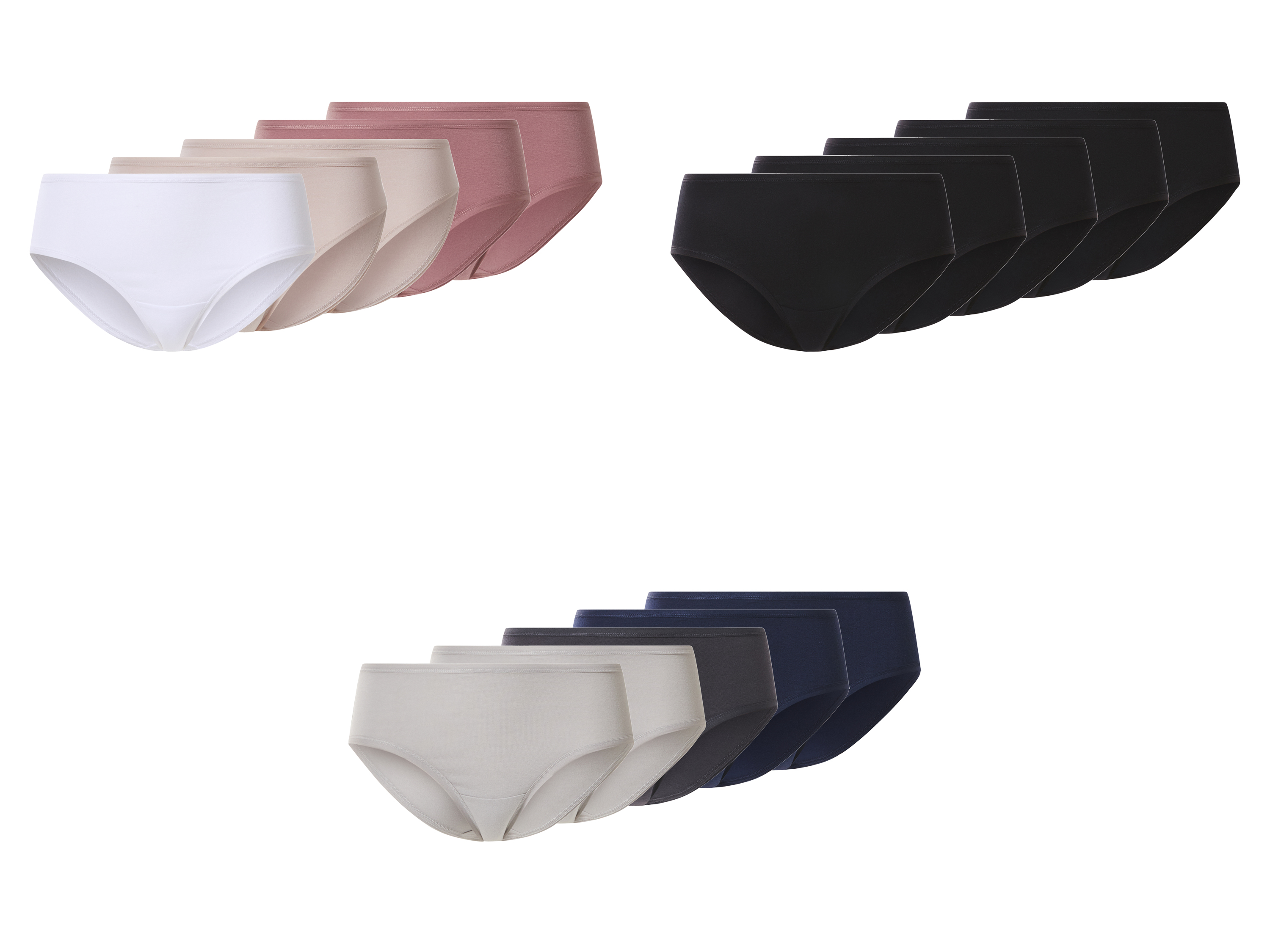 esmara® Majtki hipstery damskie z bawełną, 5 par