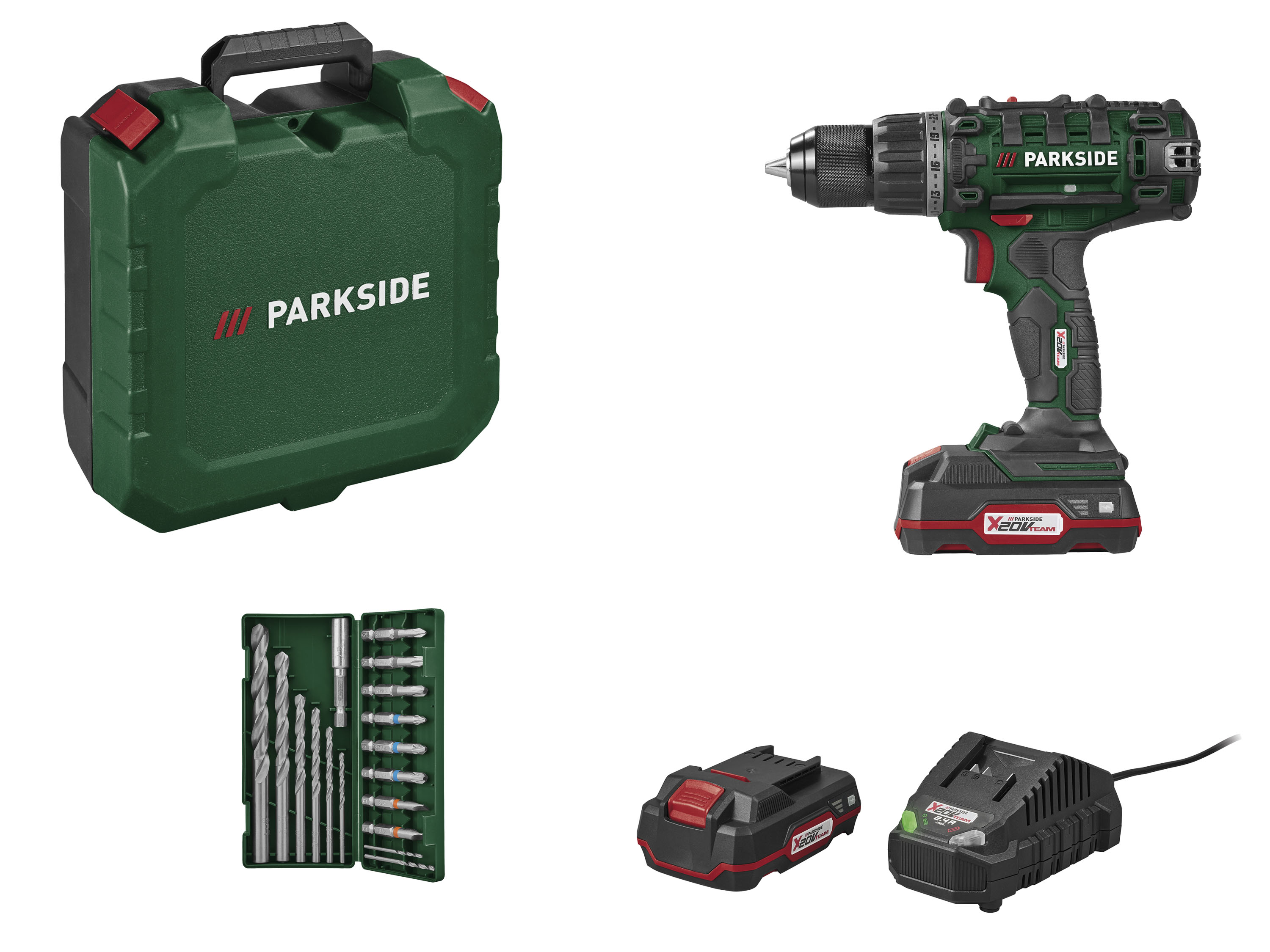 PARKSIDE® Akumulatorowa wiertarko-wkrętarka 20 V PABS 20-Li G8 (z akumulatorem i z ładowarką)