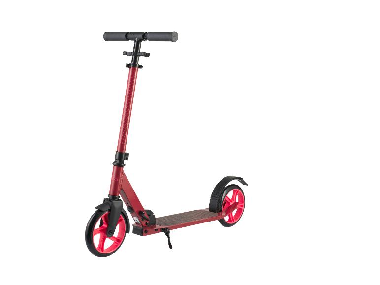 Czerwona hulajnoga Gravit z kierownicą i kółkami