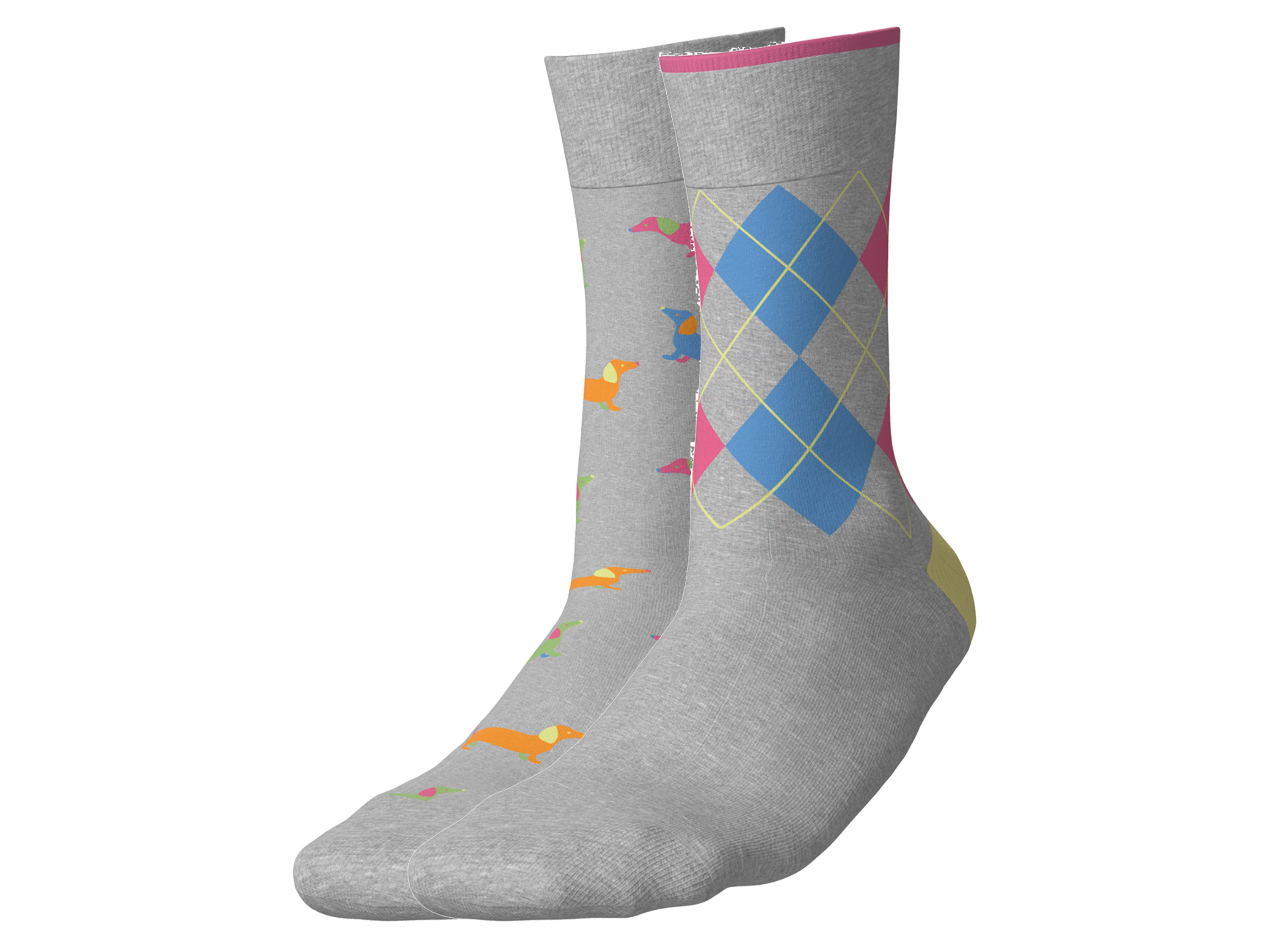 esmara® Skarpetki damskie lub męskie, 2 pary (Psy/kontrola, 35-38)