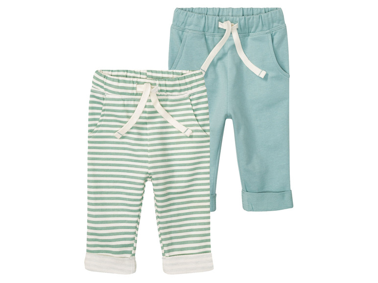 Pełny ekran: lupilu® Spodnie dresowe niemowlęce z bawełny organicznej, 2 pary - zdjęcie 2