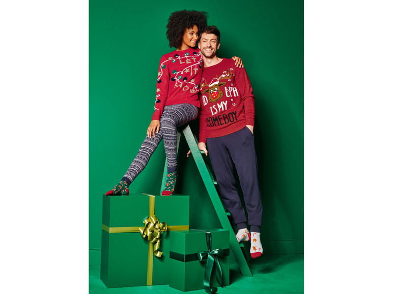 Pełny ekran: LIVERGY® Sweter świąteczny męski z efektem LED - zdjęcie 12