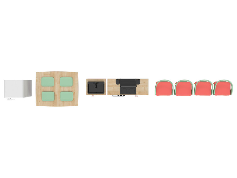 Pełny ekran: Playtive Zestaw miniaturowych mebelków lub lalek do domku dla lalek, 1 zestaw - zdjęcie 9