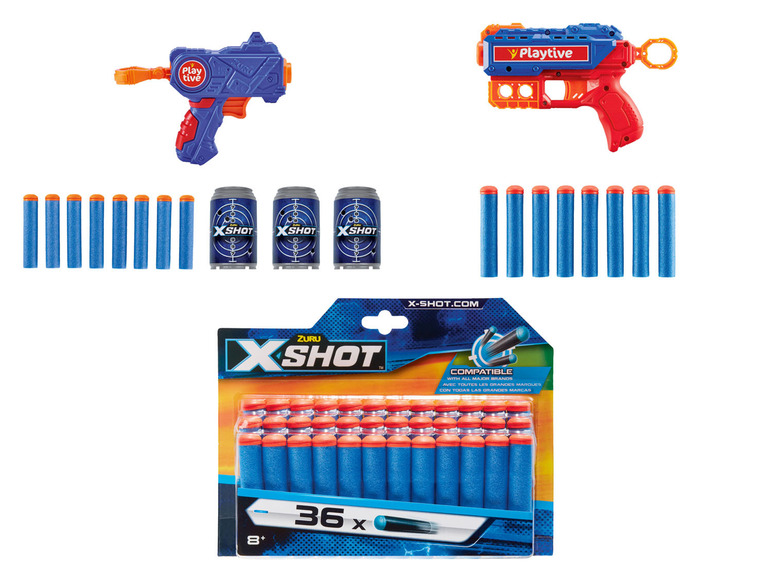 Pełny ekran: Playtive Wyrzutnia X-Shot Double lub X-Shot Kick back lub zapas 36 strzałek - zdjęcie 1