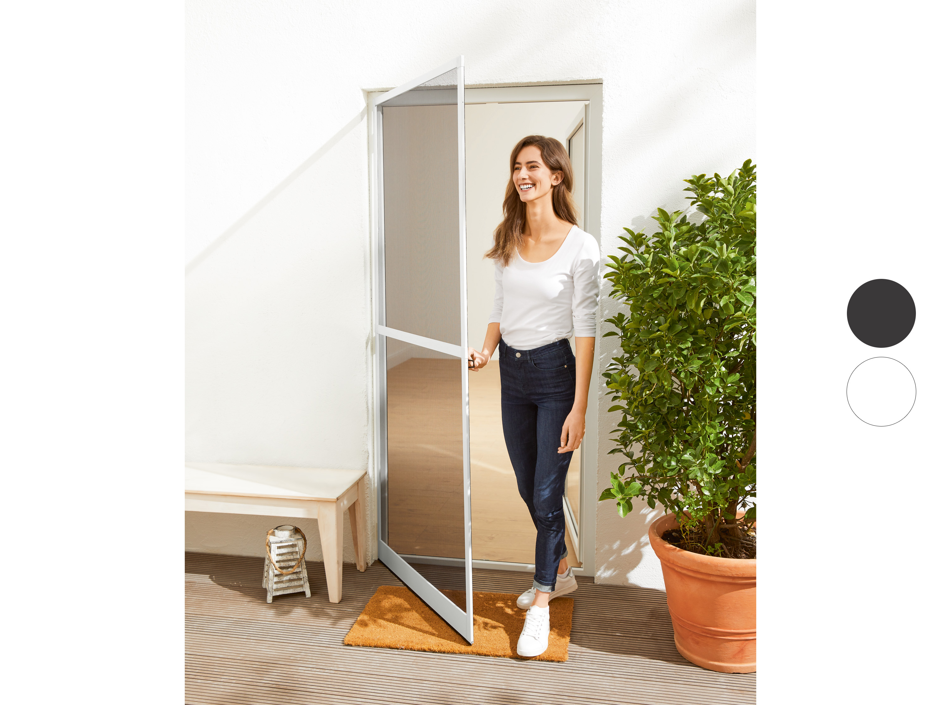 LIVARNO HOME Moskitiera drzwiowa z ramą aluminiową 100 x 210 cm