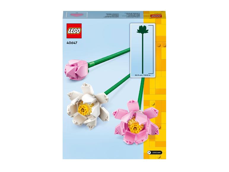 LEGO 40647 łodygi kwiatów z różowymi i białymi kwiatami.