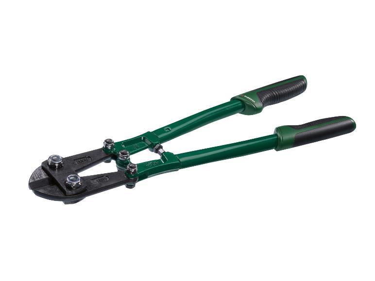 Zielono-czarne nożyce do cięcia śrub z ergonomicznymi uchwytami