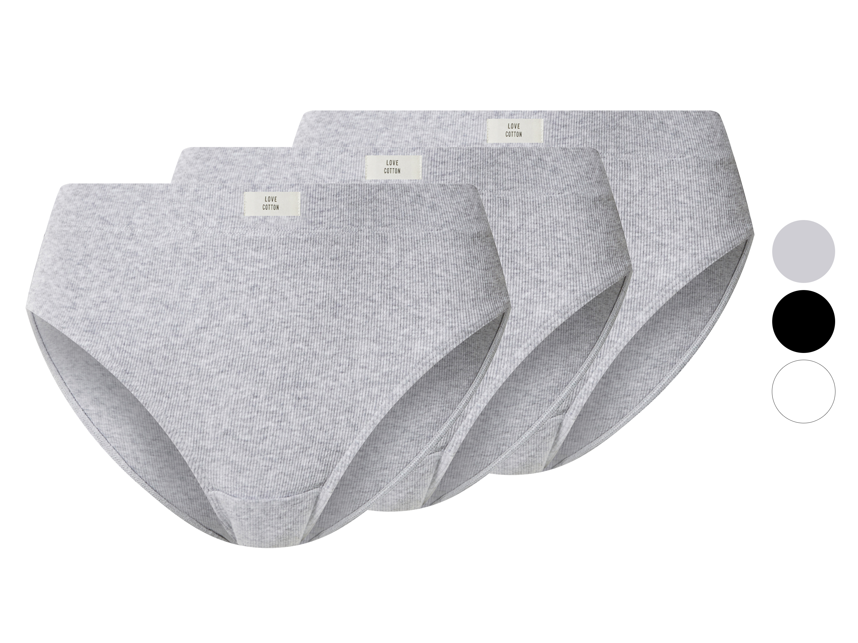 esmara® Figi damskie z biobawełną, 3 pary