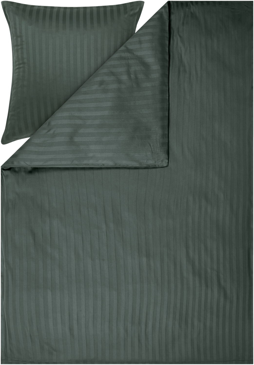 LIVARNO® Pościel satynowa, 140 x 200 cm (Ciemnozielony)