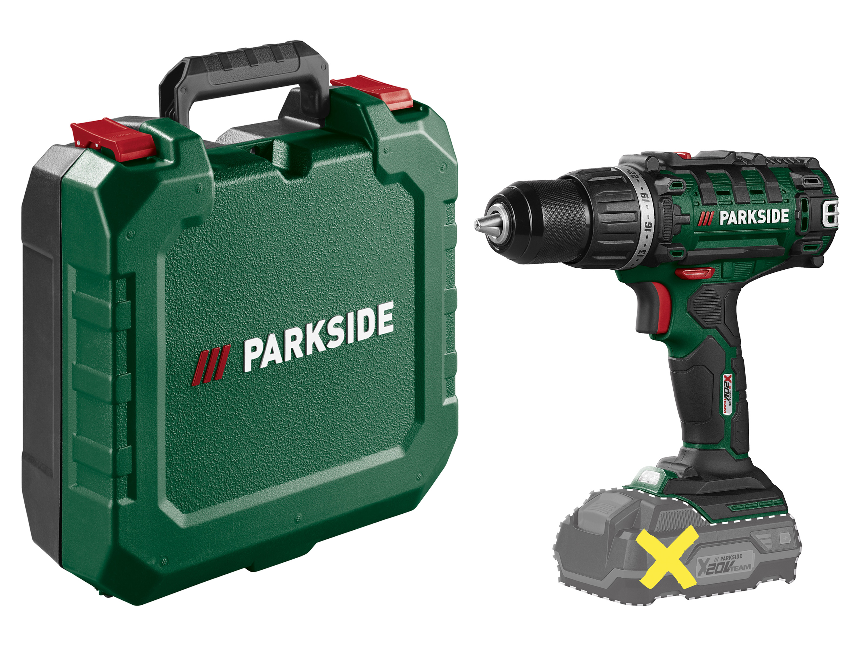 PARKSIDE® Akumulatorowa wiertarkowkrętarka 20 V, PBSA 20-Li I9 (bez akumulatora i ładowarki)