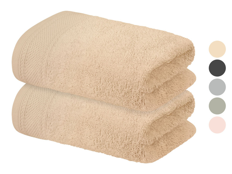 Pełny ekran: LIVARNO home Ręczniki frotté 50 x 90 cm, 2 sztuki - zdjęcie 1