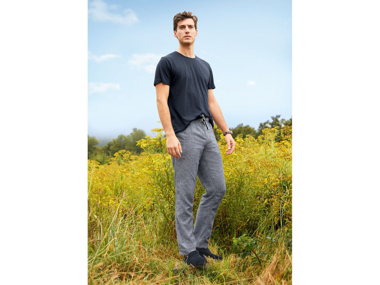 Pełny ekran: LIVERGY® Spodnie męskie z lnem, straight fit - zdjęcie 11