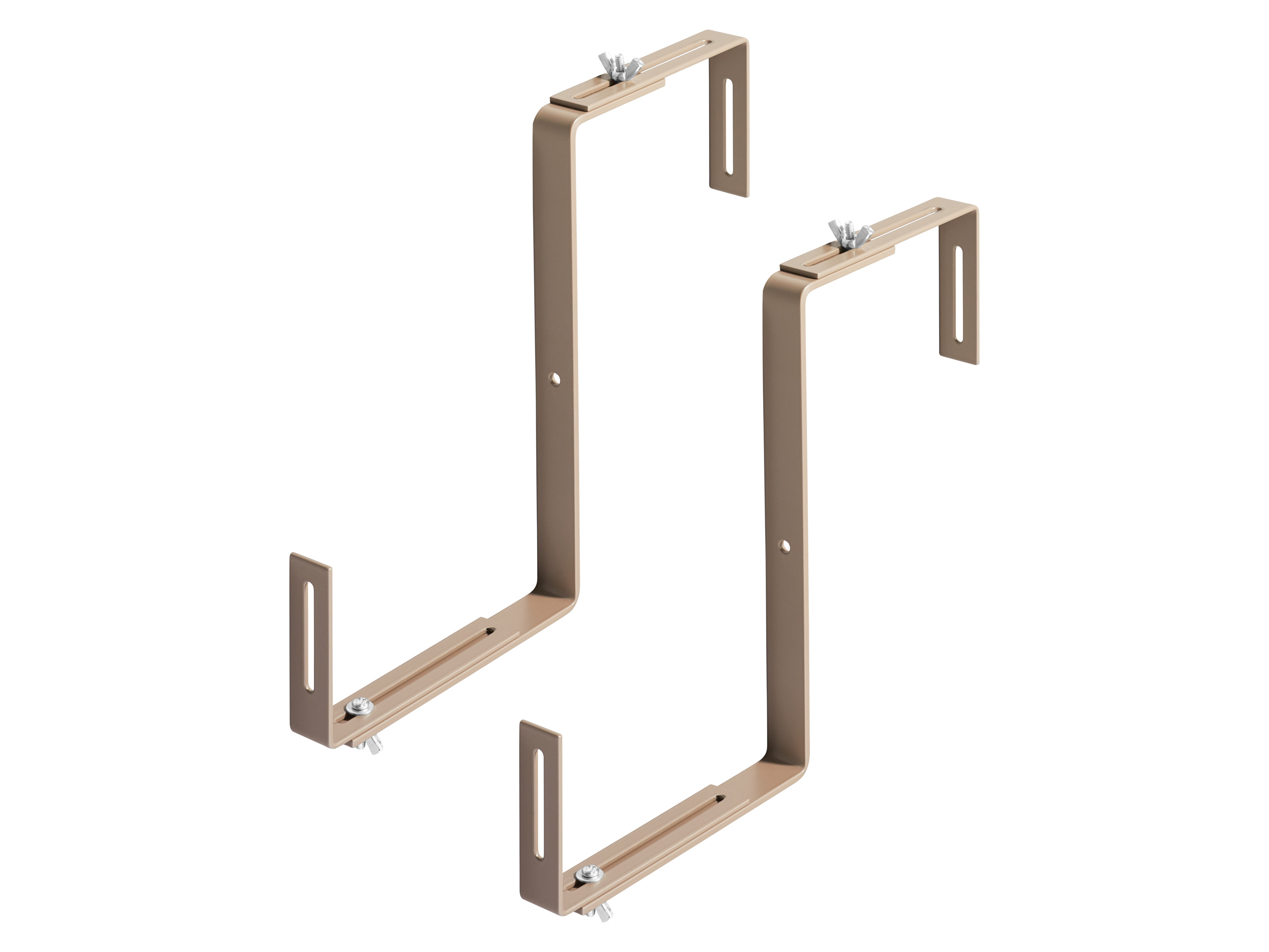 PARKSIDE® Zestaw 2 uchwytów na skrzynkę balkonową (Beżowy)