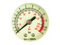 Manometr ze wskazówką wskazującą 160 psi.