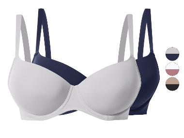 esmara® Biustonosze damskie z fiszbinami, 2 sztuki