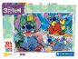 104-częściowa puzzle Disney Stitch od Clementoni przedstawiająca Stitch w różnych pozach.