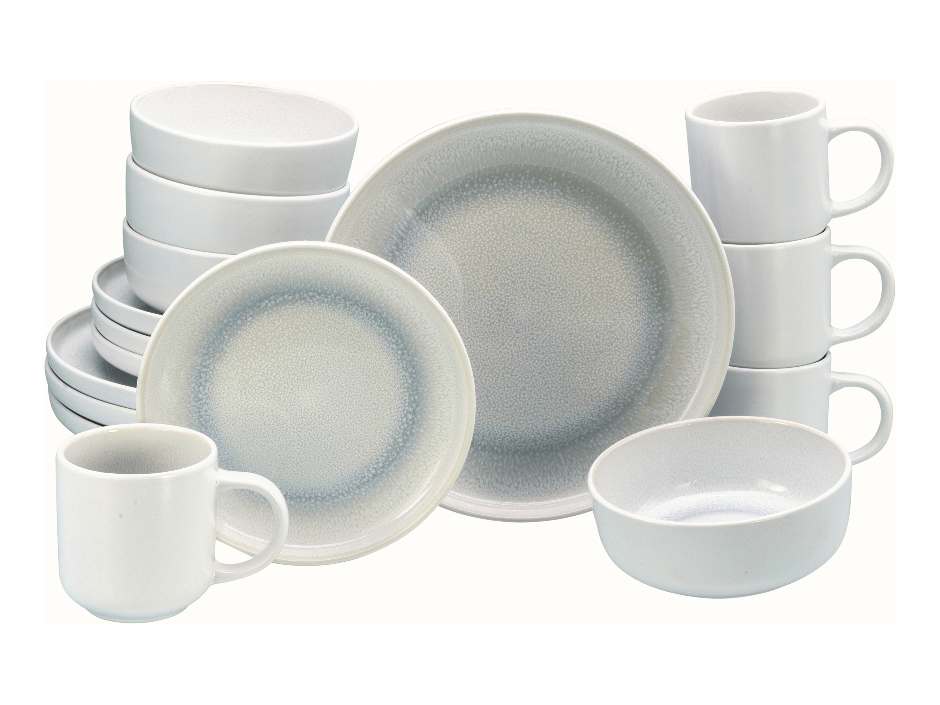 CREATABLE Serwis obiadowo-kawowy Nordic Fjord, 16-częściowy (lodowy)